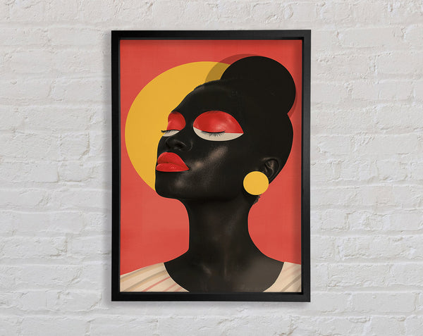 Black Woman Modern Framed Print