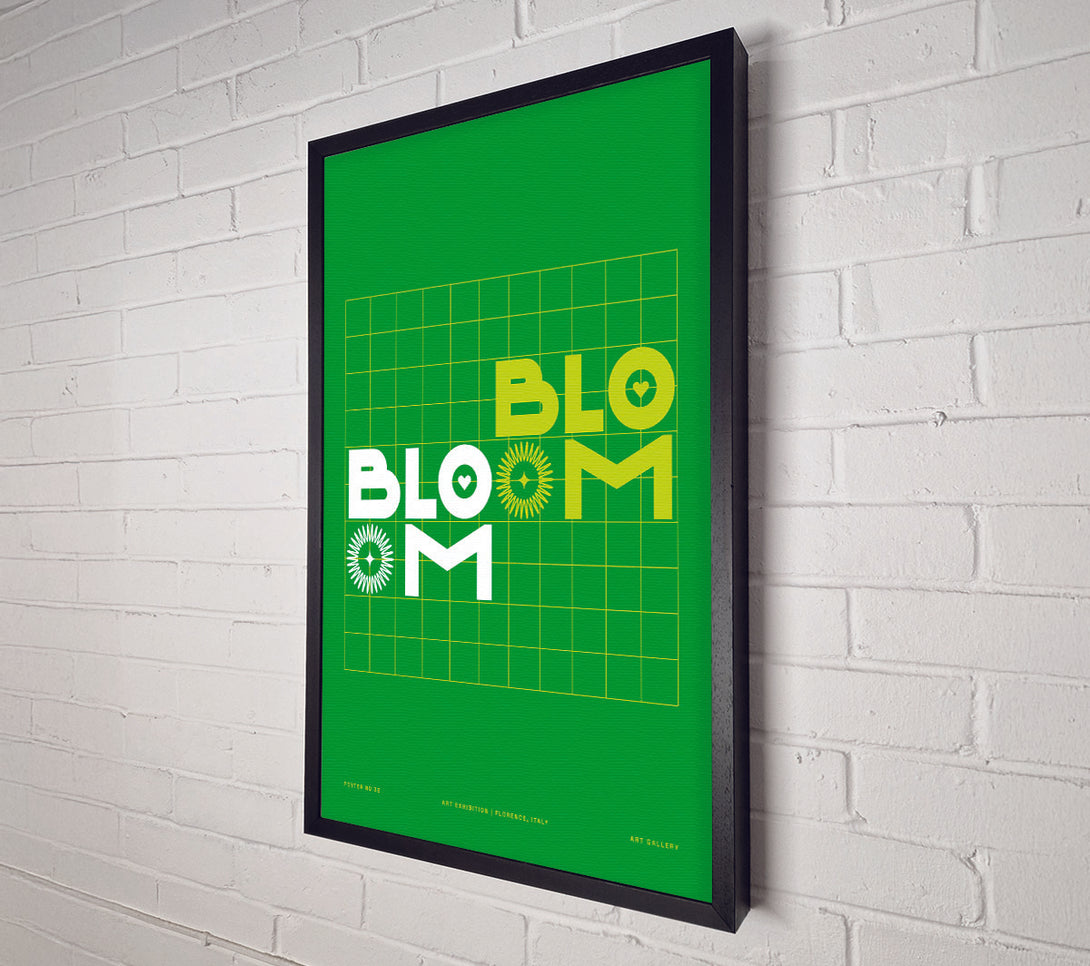  A Canvas Print of Bloom Bloom Retro Canvas Wall Art