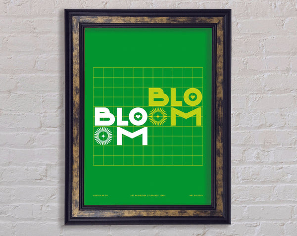 Bloom Bloom Retro Framed Print