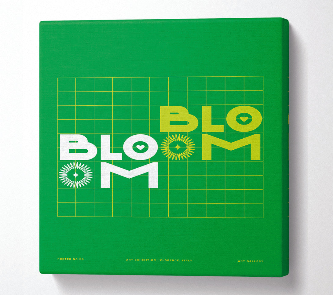  A Canvas Print of Bloom Bloom Retro Canvas Wall Art