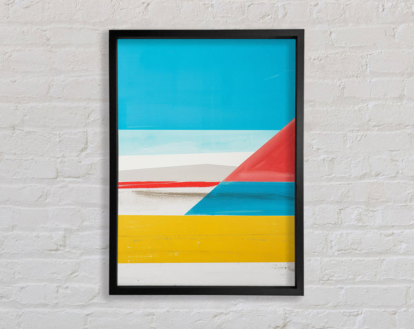 Blue Abstract Lines Framed Print