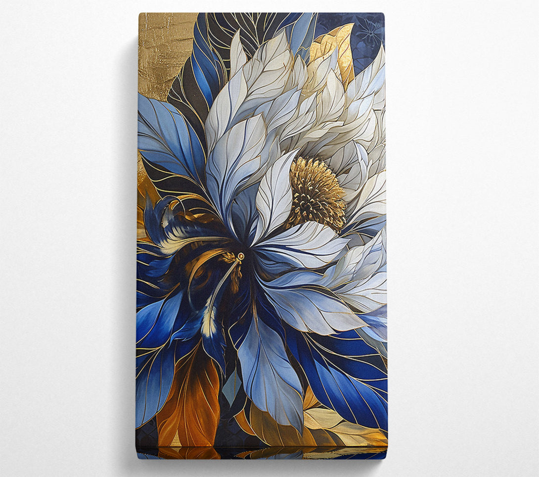 A Canvas Print of Blue And Gold Flower Canvas Print