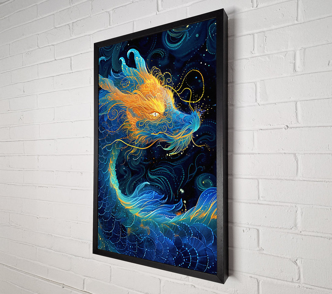 A Canvas Print of Blue Dragon Canvas Print
