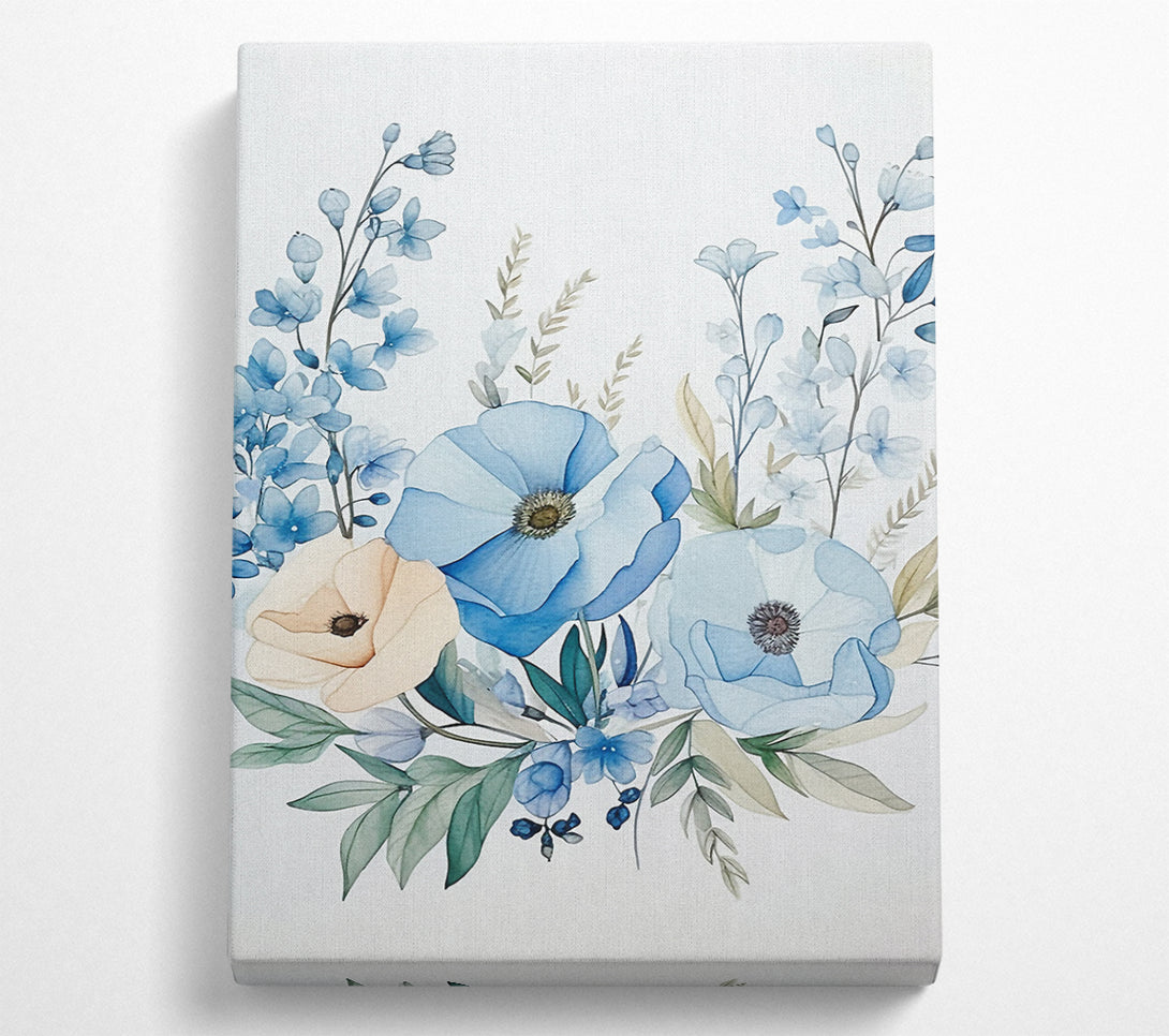  A Canvas Print of Blue Flowers Canvas Art