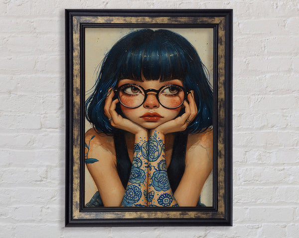 Blue Girl Framed Print