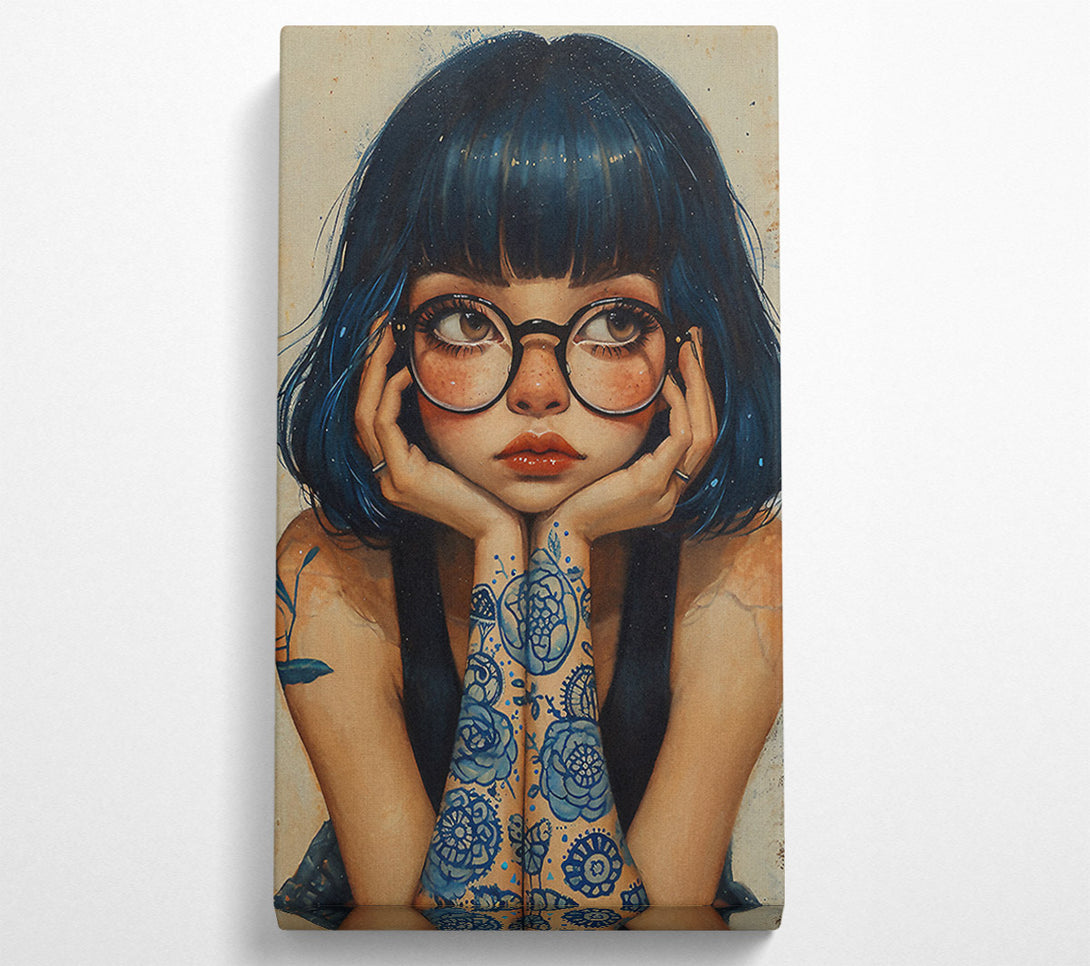  A Canvas Print of Blue Girl Canvas Print