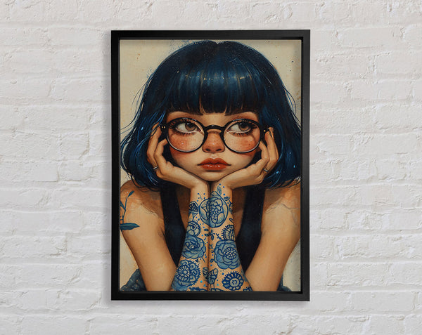 Blue Girl Framed Print