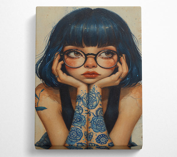 A Canvas Print of Blue Girl Canvas Print