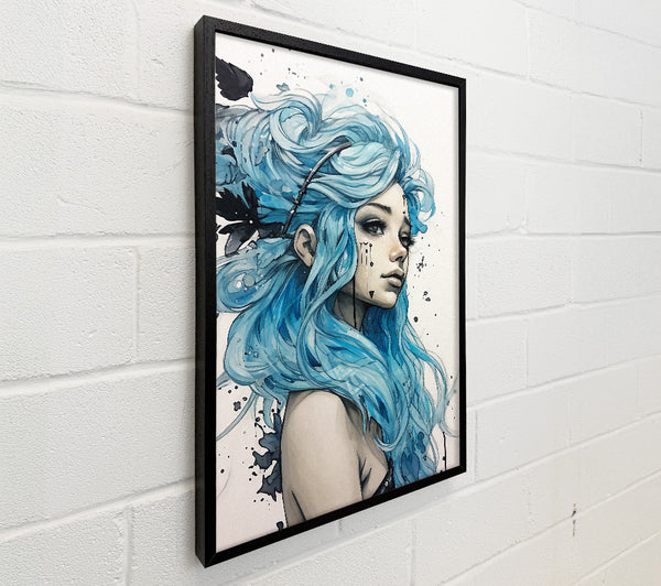 Blue Hairy Fairy Girl