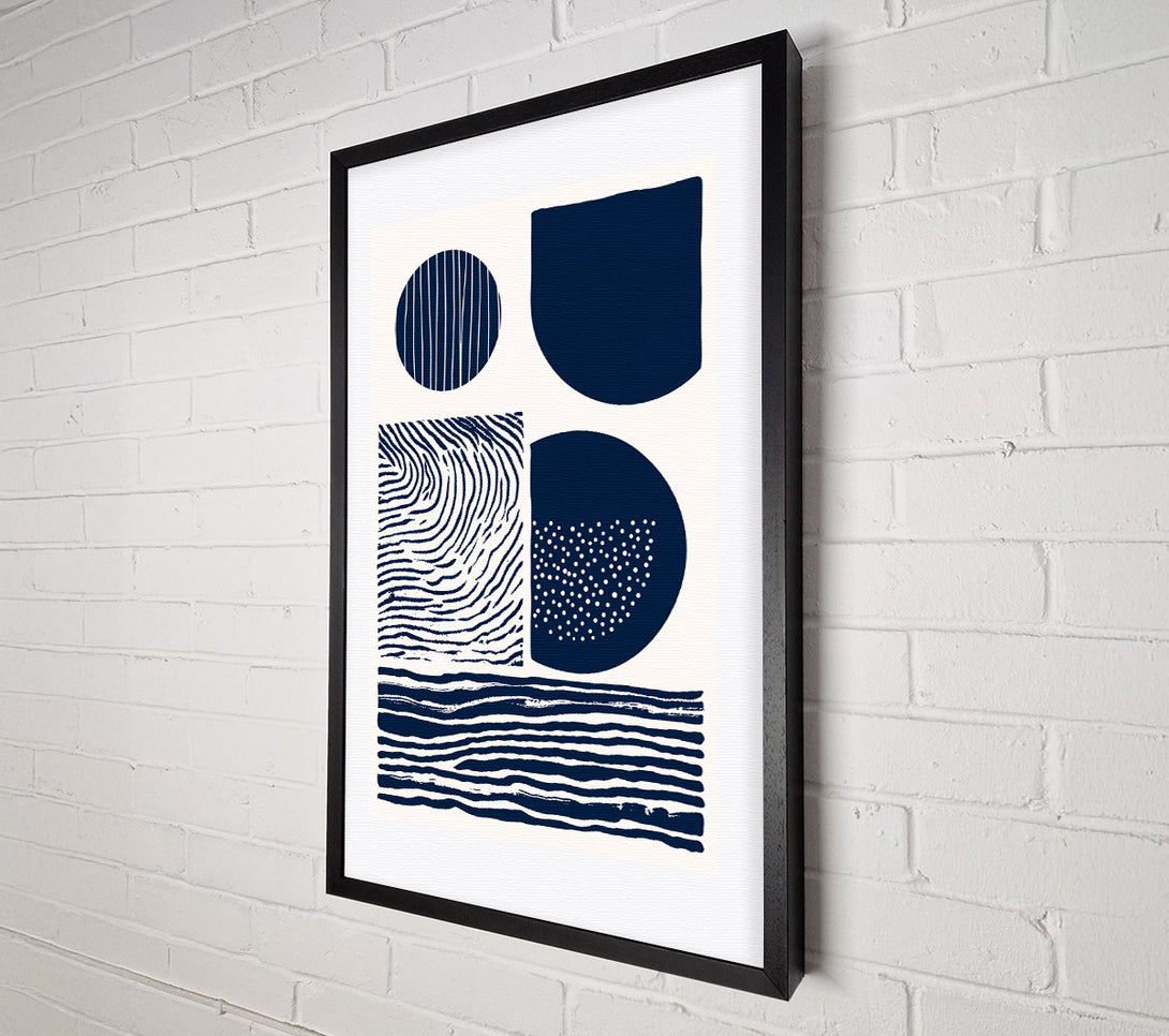  A Canvas Print of Blue Lines And Circles Canvas Art