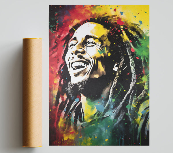 Bob Marley Street Splash Print