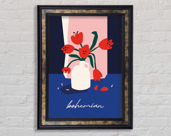 Bohemian Flower Pot Bohemian Framed Print