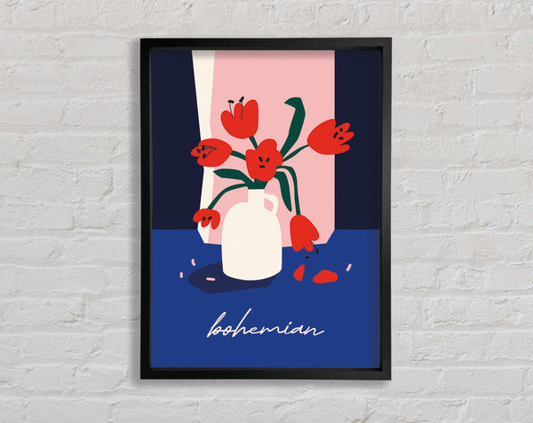 Bohemian Flower Pot Bohemian Framed Print