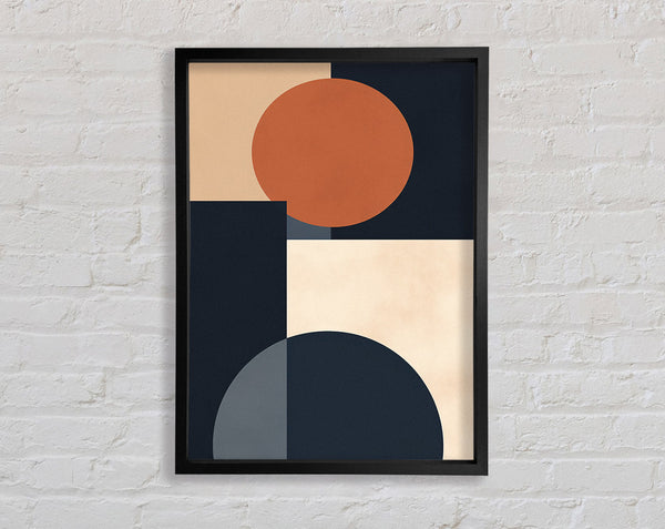 Bohemian Shapes Modern Framed Print
