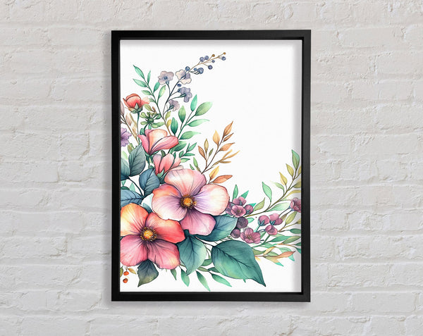 British Floral Flow Framed Print