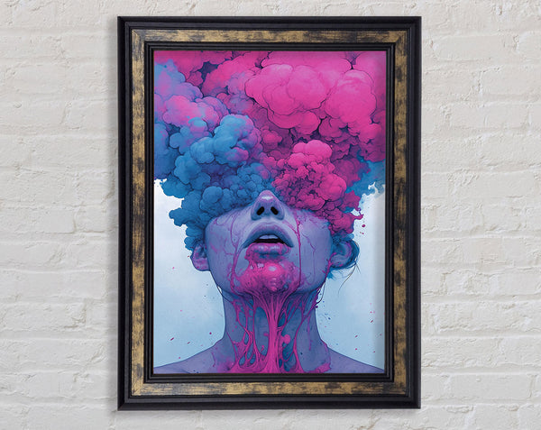 Bubblegum Eye Explosion Framed Print