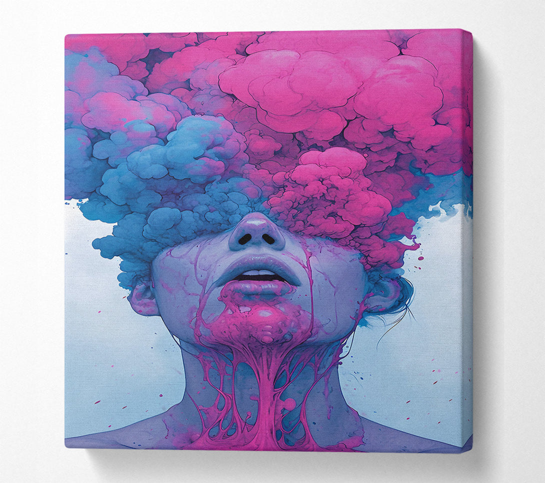  A Canvas Print of Bubblegum Eye Explosion Canvas Wall Art