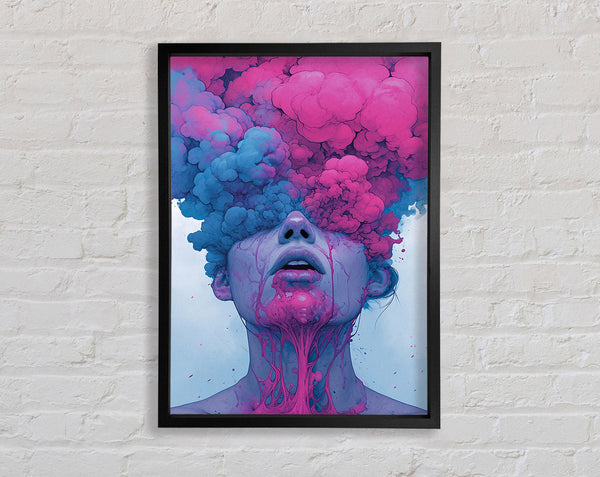 Bubblegum Eye Explosion Framed Print