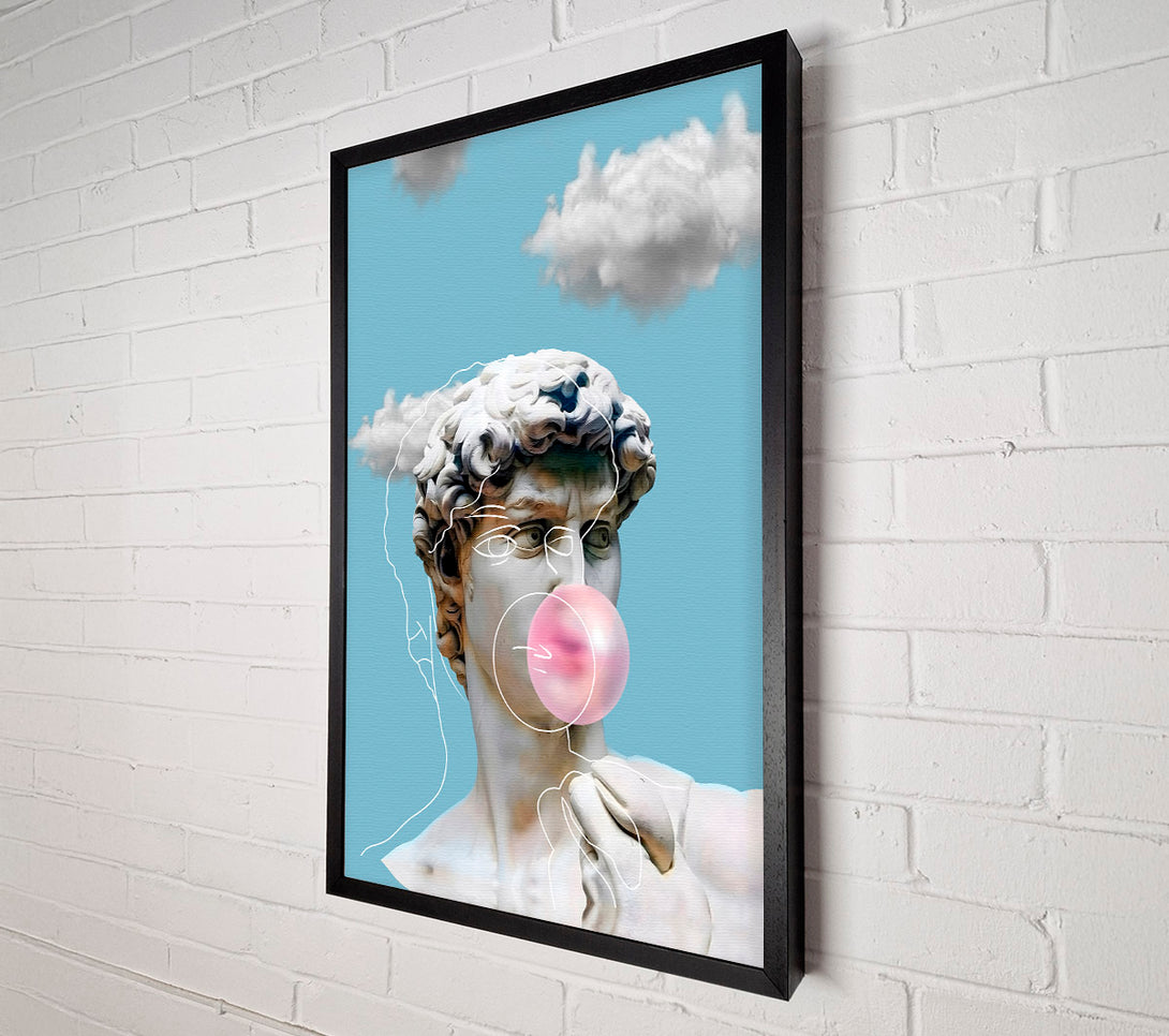  A Canvas Print of Bubblegum Greek Statue Canvas Art