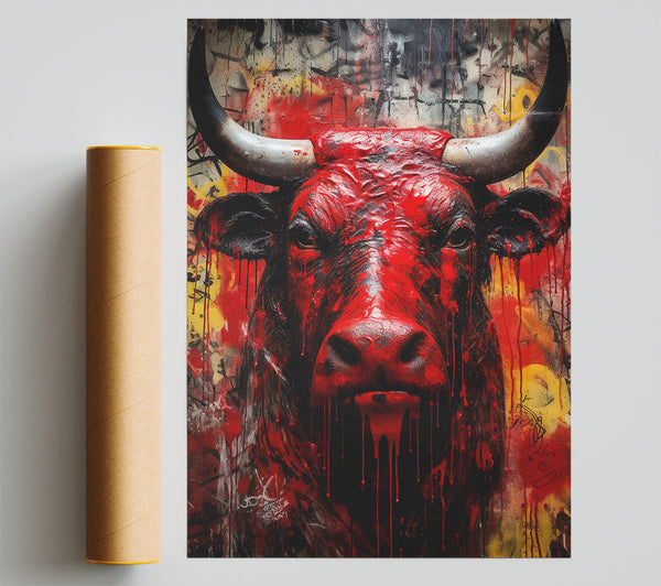 Bull Urban Print