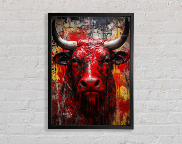 Bull Urban Framed Print