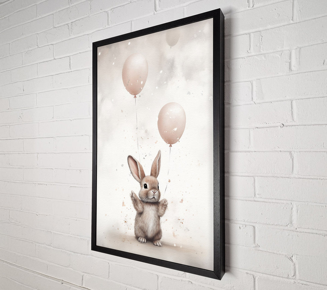  A Canvas Print of Bunny Balloon Canvas Art