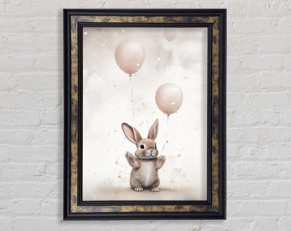 Bunny Balloon Framed Print