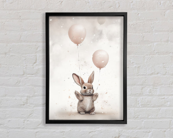 Bunny Balloon Framed Print