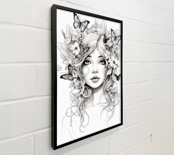 Butterfly And Flower Hair Fairy Girl