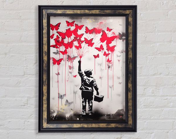 Butterfly Balloons Framed Print