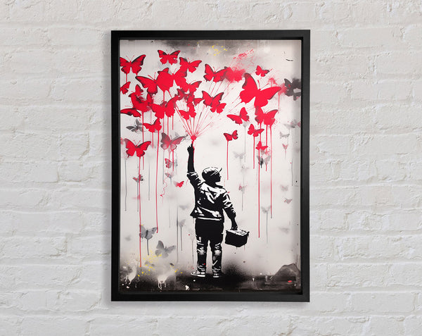 Butterfly Balloons Framed Print