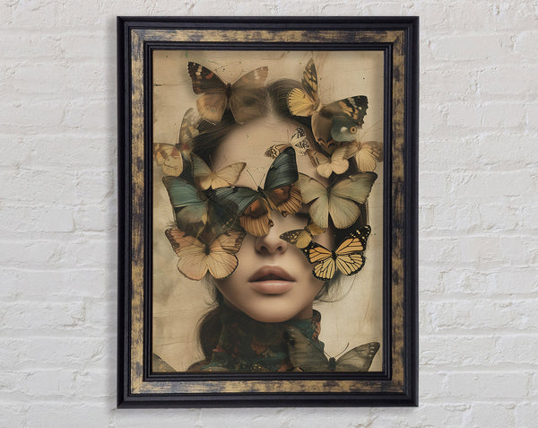 Butterfly Face Framed Print