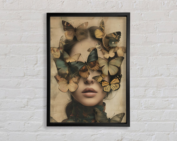 Butterfly Face Framed Print