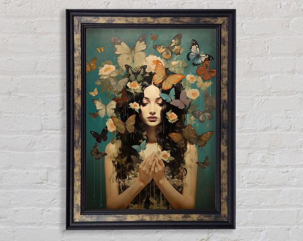 Butterfly Love Hands Framed Print