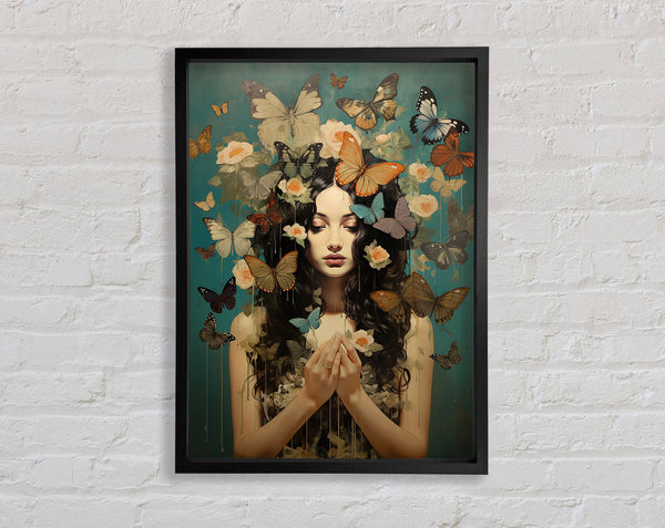 Butterfly Love Hands Framed Print
