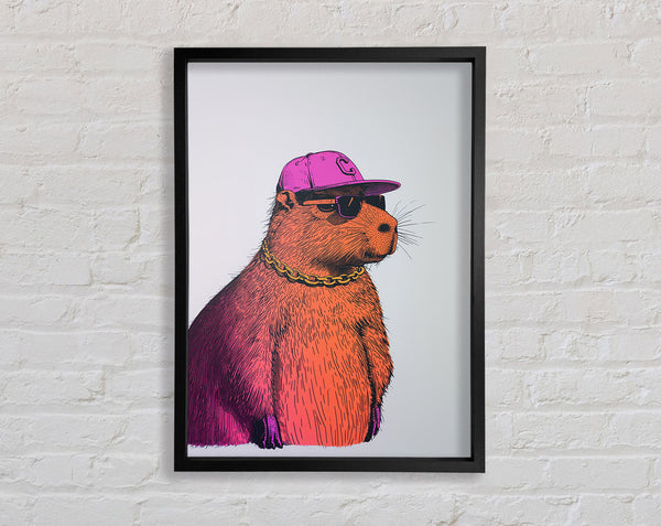 Cappy Little Guy Framed Print