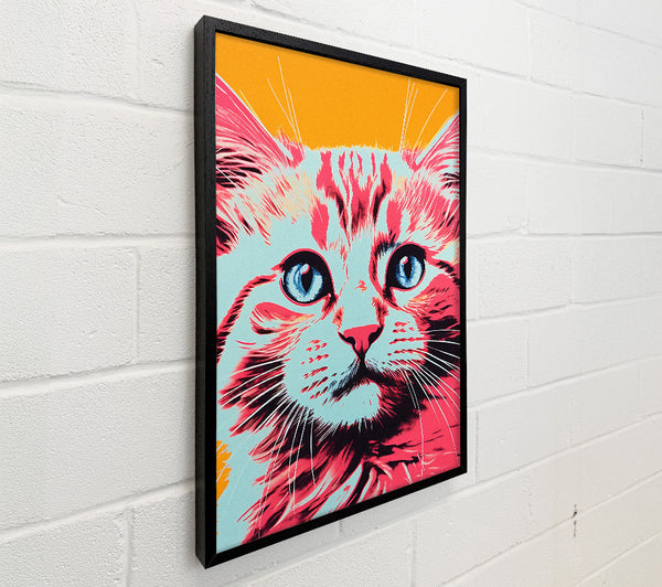 Cat Popart Pink And Blue