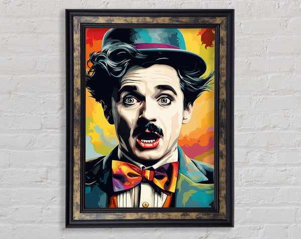 Charlie Chaplin Colour Framed Print