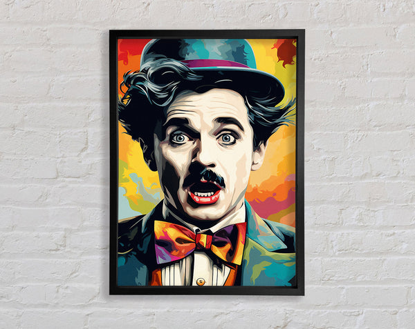 Charlie Chaplin Colour Framed Print