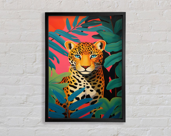 Cheetah Leaf Shadows Framed Print