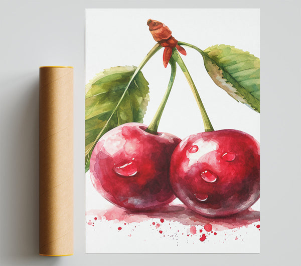Cherries Watercolour Print