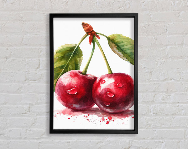 Cherries Watercolour Framed Print