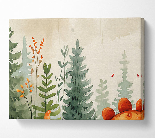  A Canvas Print of Childrens Dinosaur Canvas Art