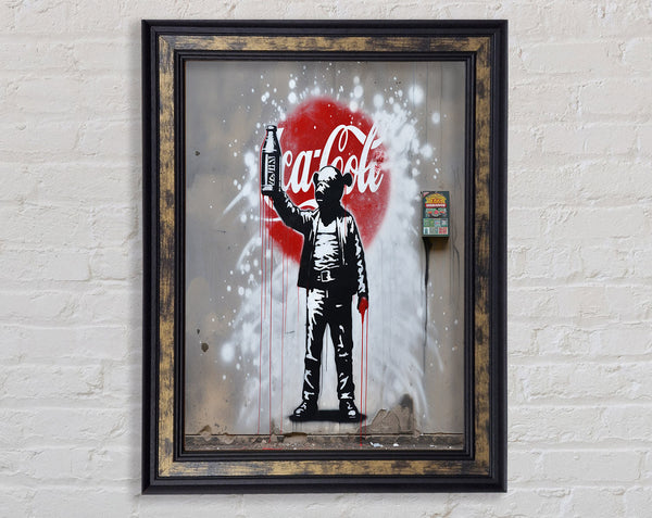 Chimp Soda Framed Print