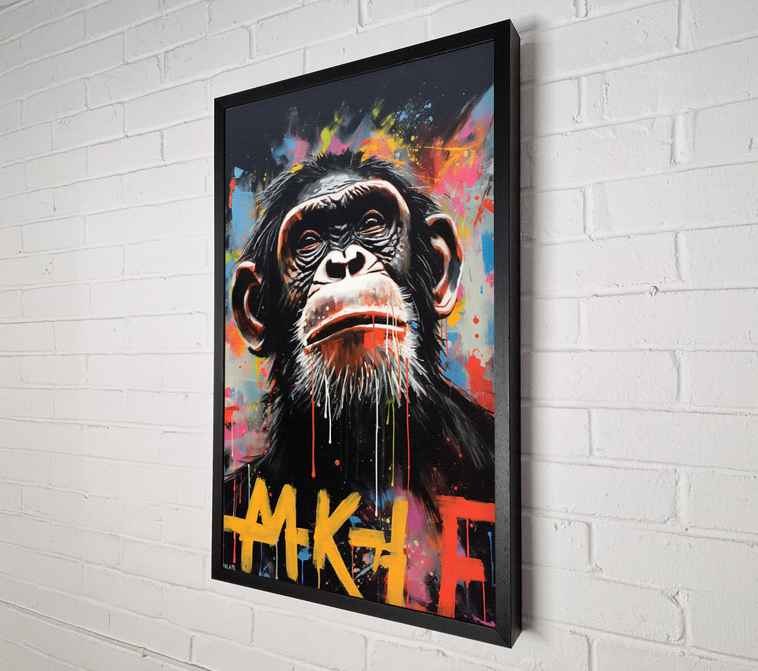  A Canvas Print of Chimp Think Canvas Wall Art