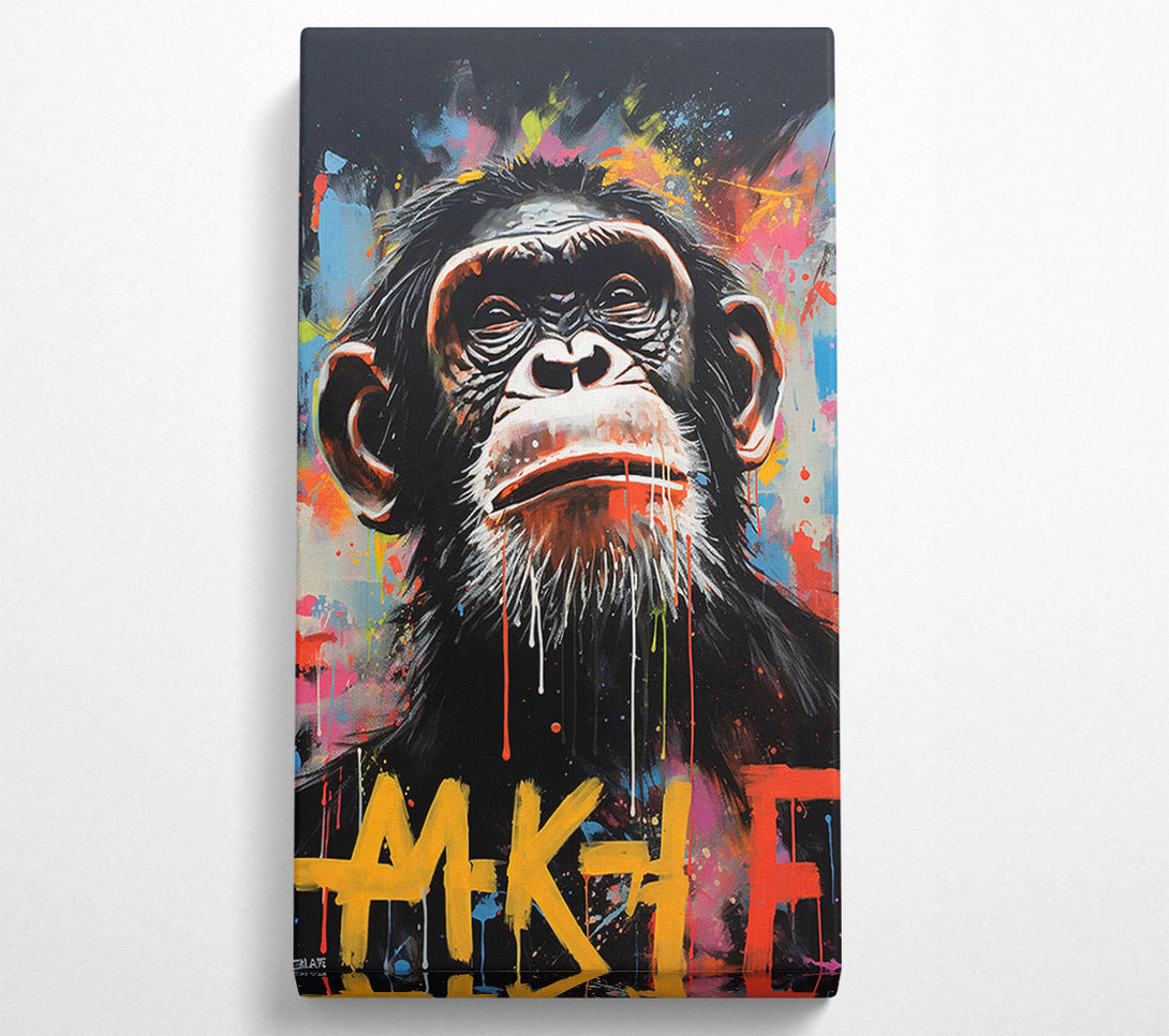  A Canvas Print of Chimp Think Canvas Wall Art