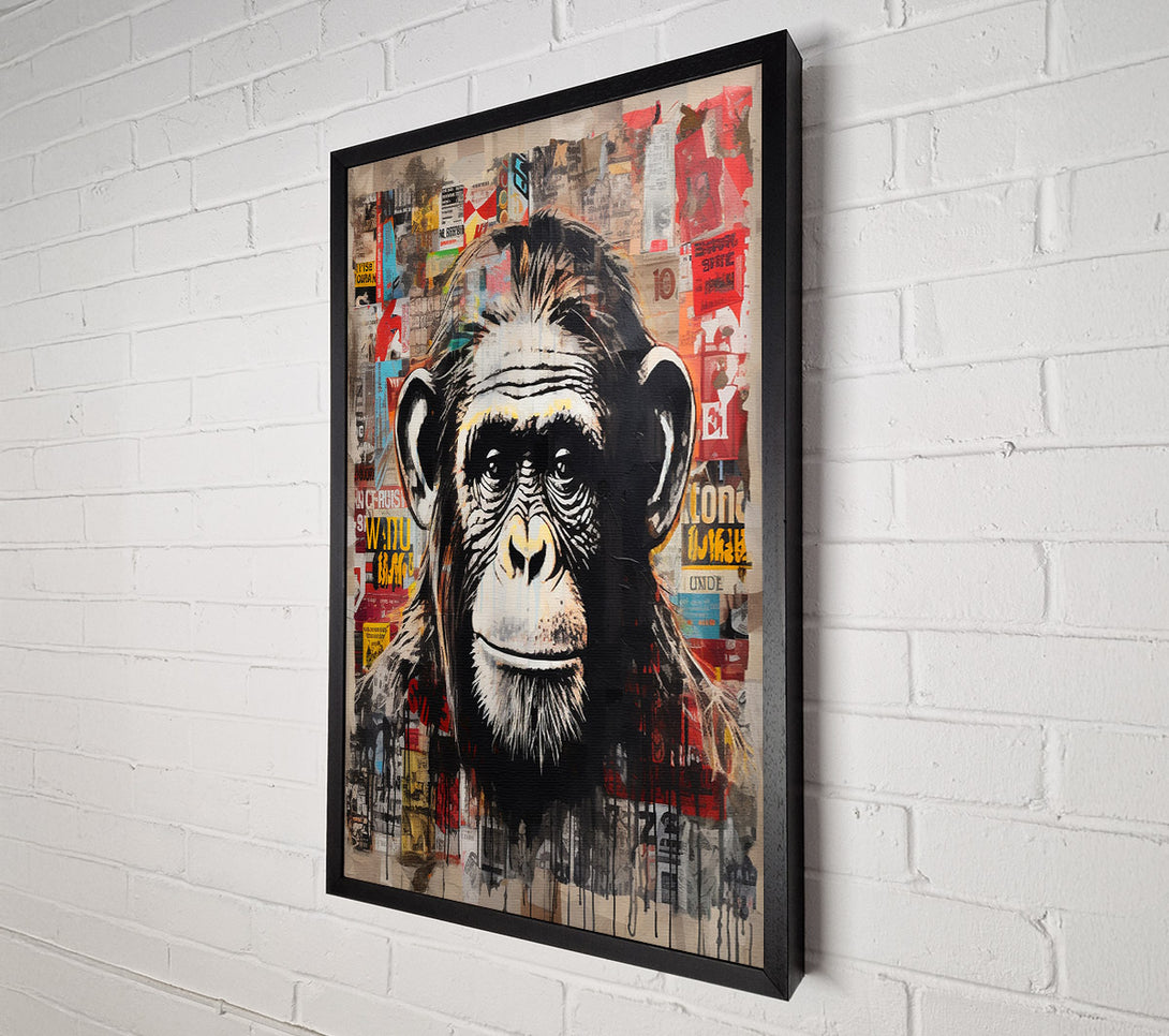  A Canvas Print of Chimpanzee Magazine Canvas Art