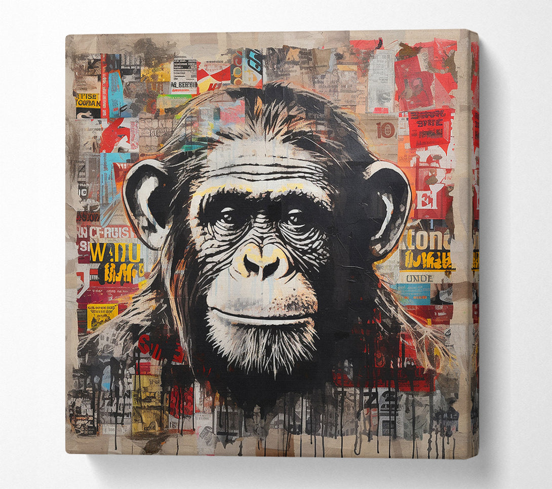  A Canvas Print of Chimpanzee Magazine Canvas Art
