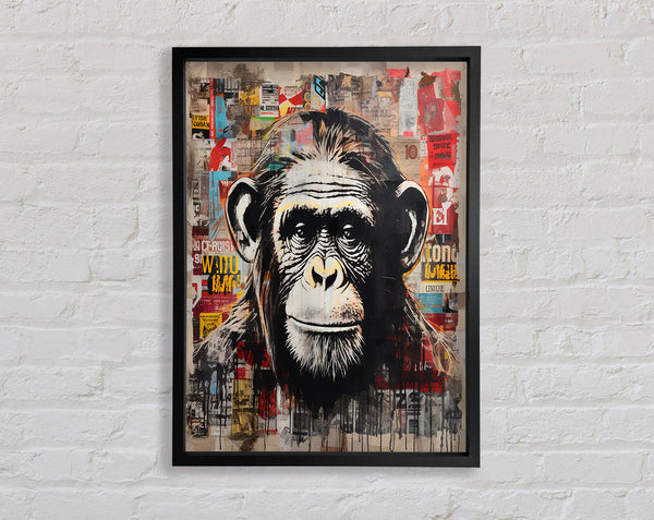 Chimpanzee Magazine Framed Print