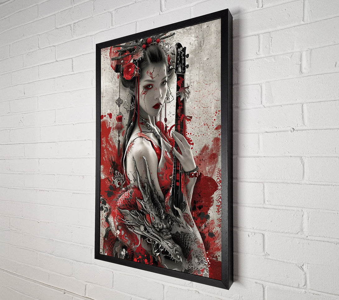  A Canvas Print of Chinese Dragon Music Canvas Art